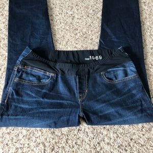 Gap Maternity 1969 Dark wash skinny jeans 30/10